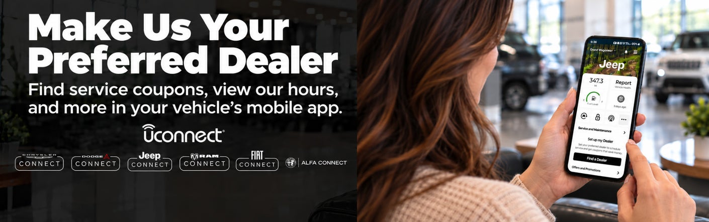 uconnect® make us your preferred dealer | Holiday Chrysler Dodge Jeep Ram in Graham TX